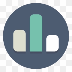 Circle Icons Bar Chart - Png Clipart Full Graph