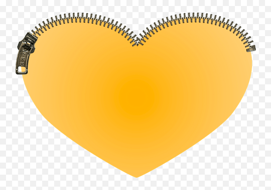 Orange Heart With Zip Clipart - Girly Png,Orange Heart Png