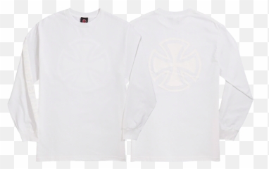 Inde Bar Cross Fade Out Ls M - White Long Sleeve png