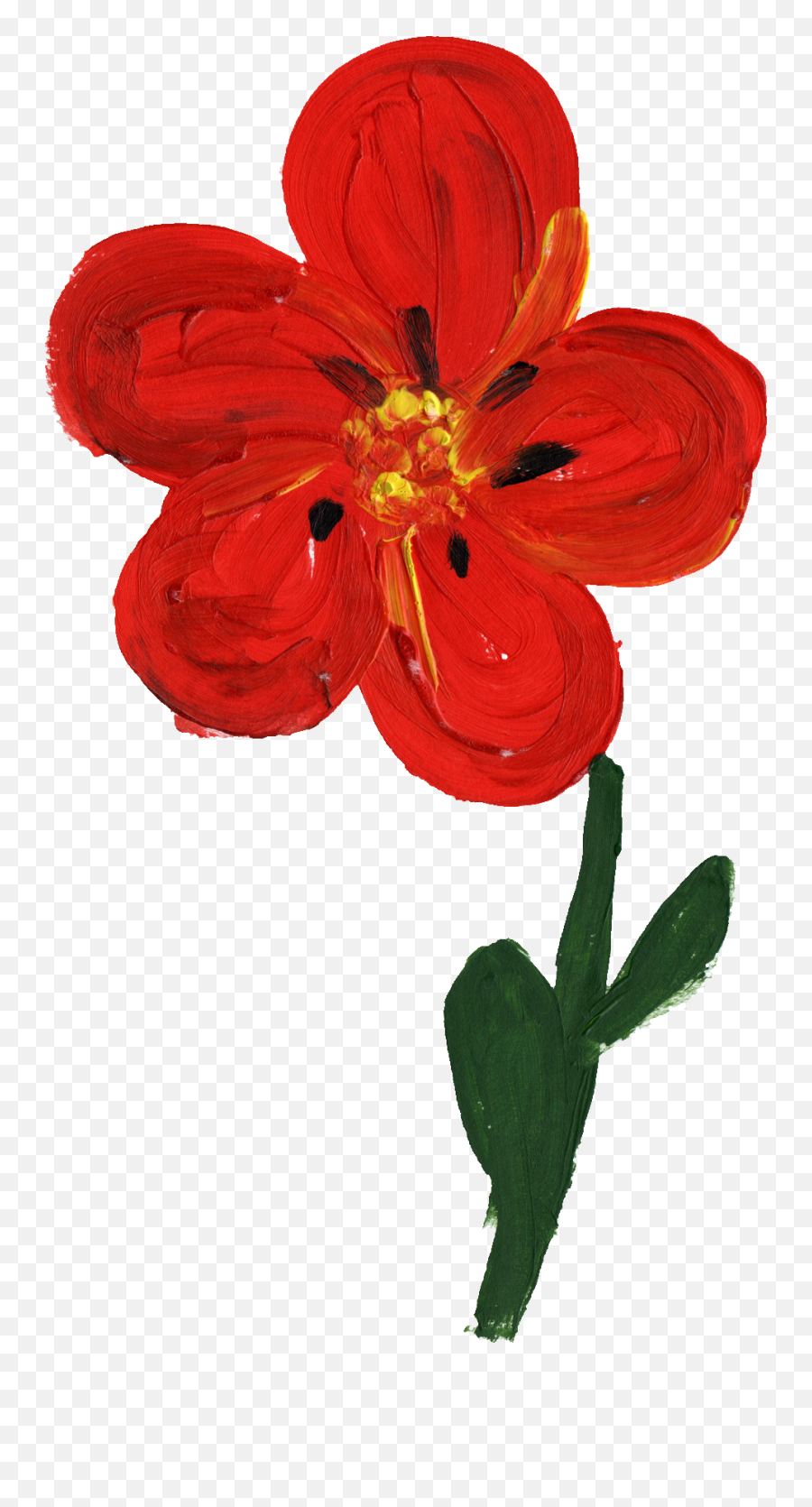 12 Simple Painted Flower - Simple Flowers To Paint Png,Painted Flowers Png