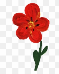 12 Simple Painted Flower - Simple Flowers To Paint Png,Painted Flowers Png