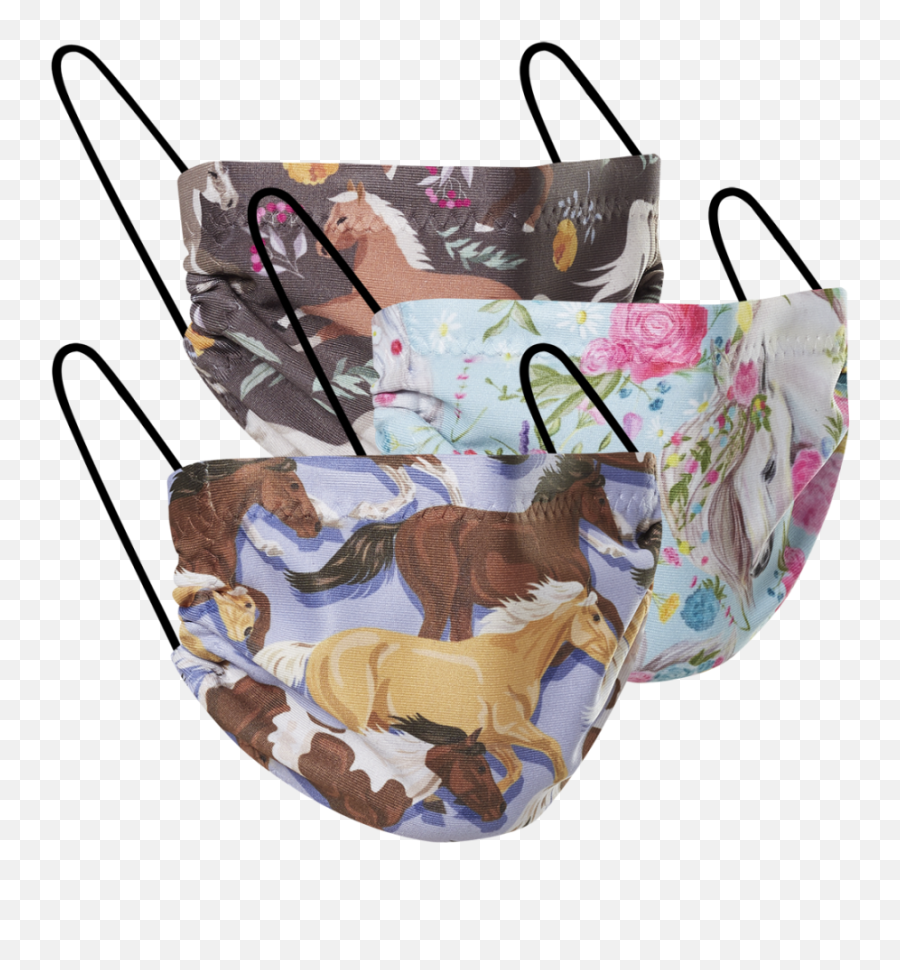 Kids Mask - Horses 3 Pack Top Handle Handbag Png,Horse Mask Png