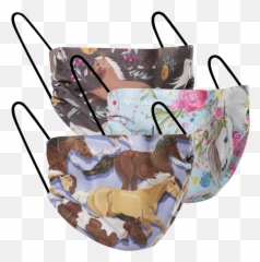 Kids Mask - Horses 3 Pack Top Handle Handbag Png,Horse Mask Png