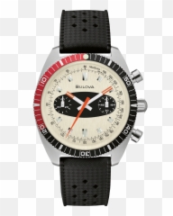 Details About New Bulova Surfboard Chronograph A Ivory Dial Rubber Band Menu0027s Watch 98a252 - Bulova 98a252 Png,Rubber Band Png