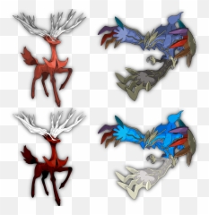 I Swapped The Colors Of Gen 6 Legends 57 Pokemon - Xerneas And Yveltal Colour Swap Png,Xerneas Png