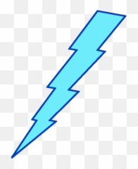 Light Blue Lightning Bolt - Clipart png