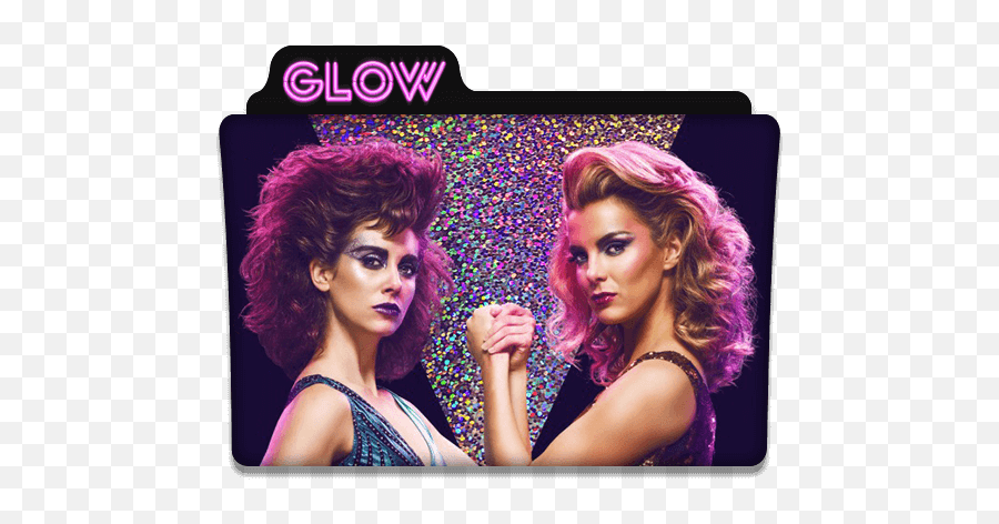 Glow Tv Show Folder Icon - Designbust 80s Glow Png,Glow Icon
