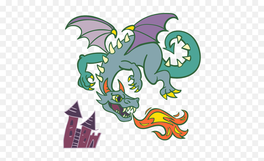 Evil Green Dragon Flying Fire - Transparent Png U0026 Svg Vector Dragon Volador Png Dibujo,Evil Png