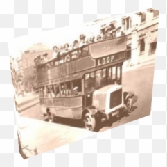 Chicago Cta Bus In Front Of Water Tower - Canvas Print png