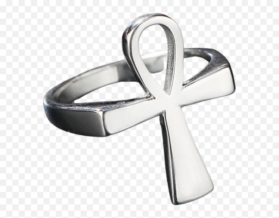 Unique Ankh Design Cross Ring Unisex - Solid Png,Ankh Icon