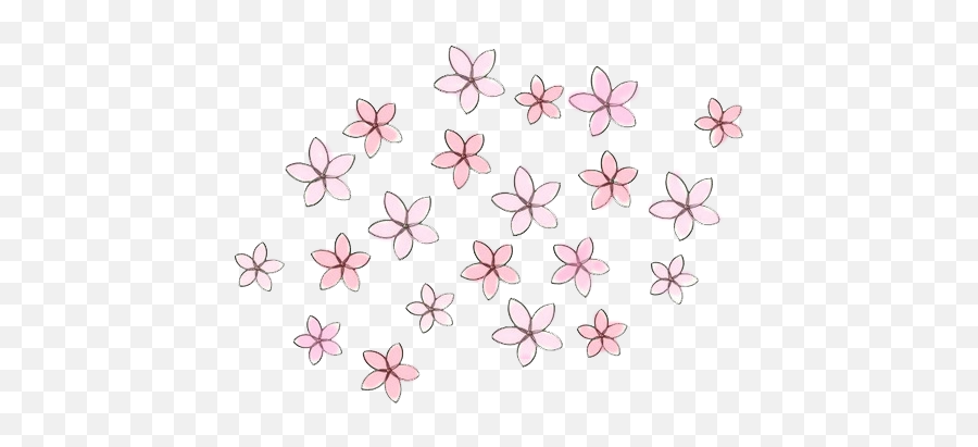 Flower Overlays Png - Overlays Transparent Tumblr Flowers Pink Flower Doodle Transparent Background,Flowers Transparent Tumblr