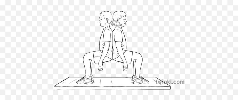 Boy And Girl Half Sitting Back To - Illustration Png,Person Sitting Back Png