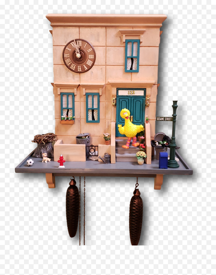 Voice Of Big Bird And Oscar Gifted With Special Clock By - Sesame Street Cuckoo Clock Png,Oscar The Grouch Png