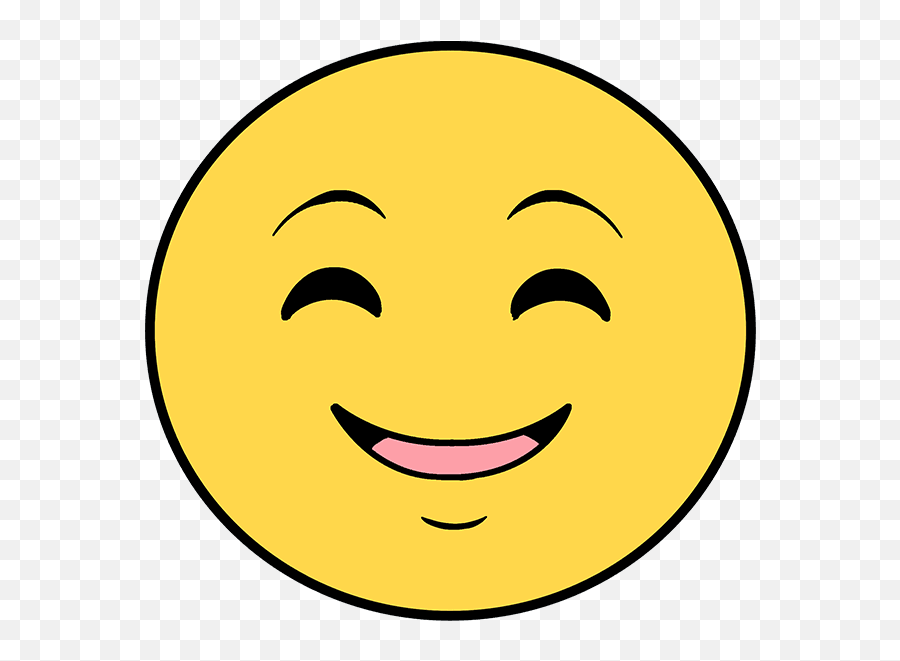 Download Hd How To Draw Happy Face Emoji - Smiley Face Smiley Png,Smiley Face Emoji Transparent