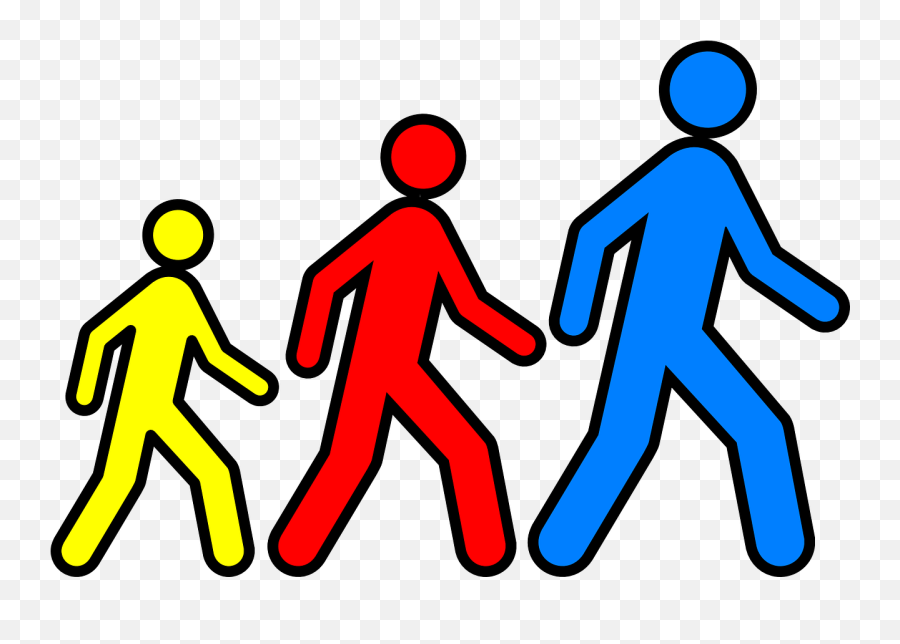 Stickmen Walking Follow - Free Vector Graphic On Pixabay Free Walking Clip Art Png,Group Of People Walking Png