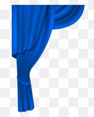 Curtain Transparent Png Clipart Free - Blue