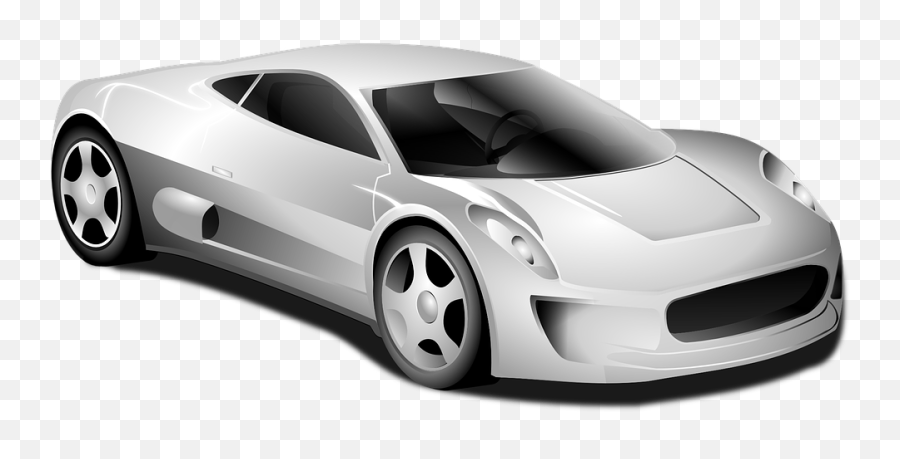 Black And White Race Car Png Transparent - Car No Brand Png,Car Cartoon Png  - free transparent png images 