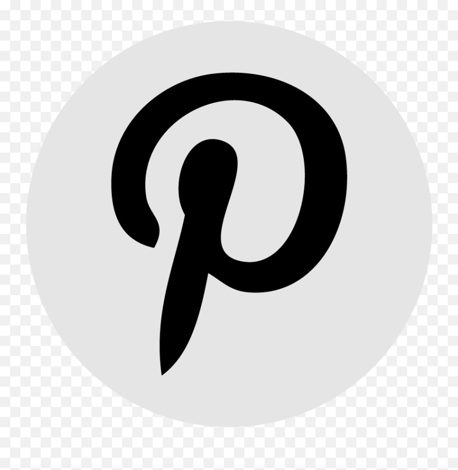 Download Pinterest Logo Png White - Black Pinterest Facebook Twitter Instagram Pinterest Png,Facebook Logo Png Transparent Background White