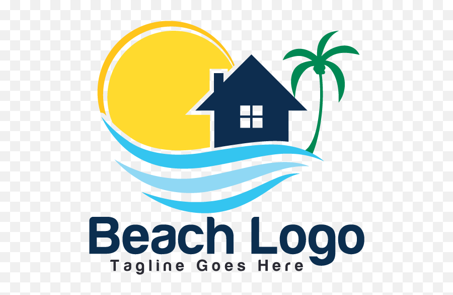 Beach Logo Design - Graphic Design Png,Beach Logo