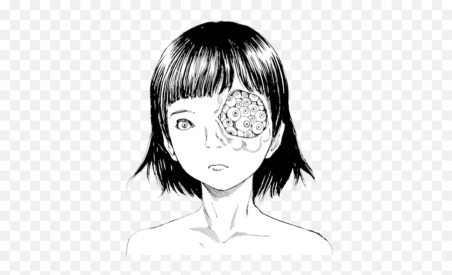 Download Hd Shintaro Kago Creepy Art - Junji Ito Manga Hd Png,Creepy Eyes Transparent