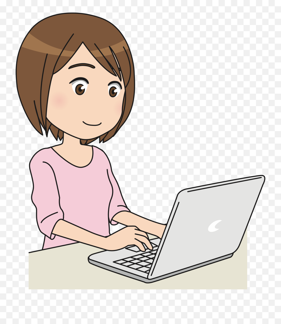 Laptop Icon Png - Computer Icons User Laptop Personal Girl On Computer Clipart,Laptop Icon Png