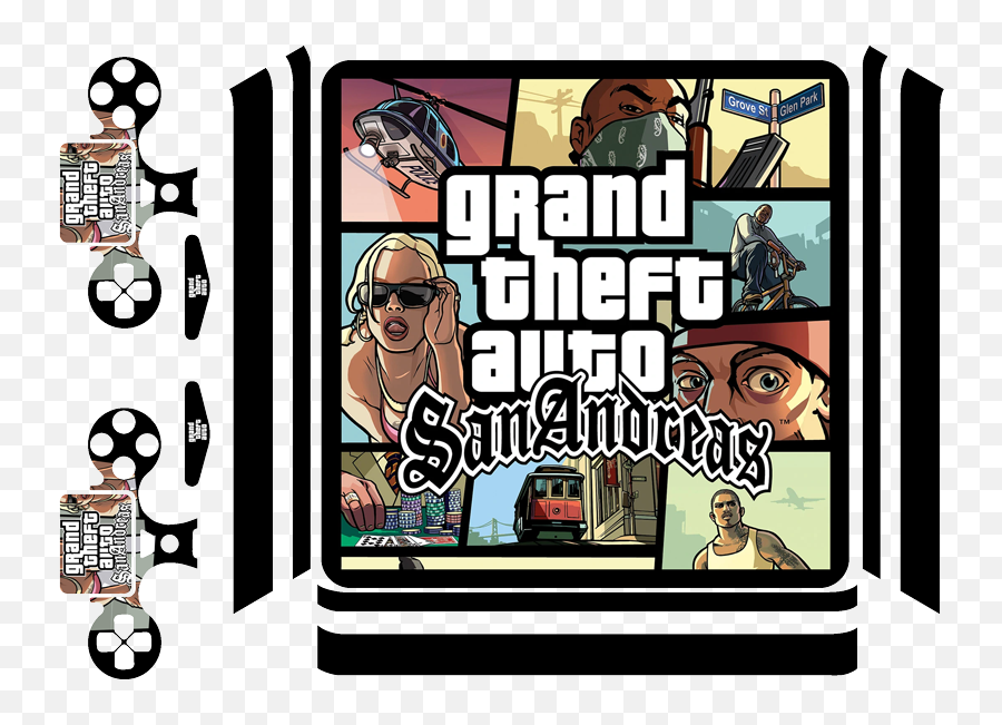 Gta Ps4 Sticker - Grand Theft Auto San Andreas Ps2 Png,Gta San Andreas Logo