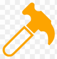 Orange Hammer 2 Icon - Free orange icons Png Transparent Red Hammer Icon