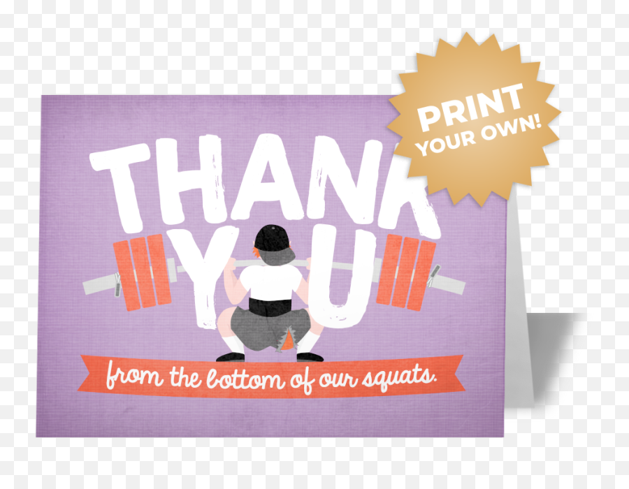 Deepest Thank You Card - Fitness Thank You Card Png,Thanks Png