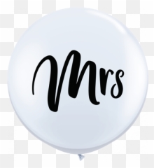 Jumbo White Mrs Balloon - png