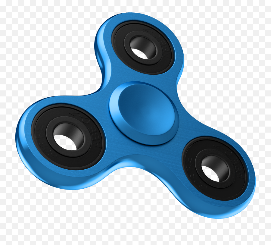 Download Hd Fidget Spinner Alloy Blue 360 Focus Toy Tri - Fidget Spinner Png,Spinner Png