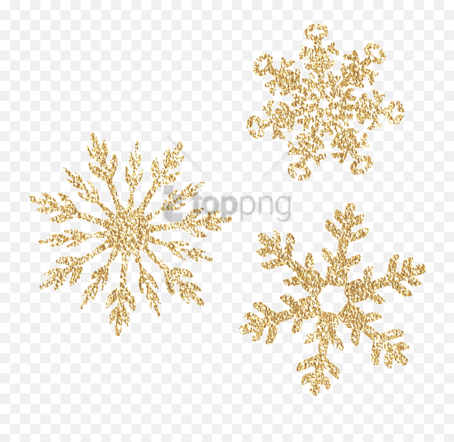 Download Free Png Transparent Golden Snowflakes - Transparent Background Gold Snowflakes Png,Free Snowflake Png