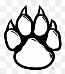 Arizona Wildcat Pawprint Black And - Outline Wolf Print png