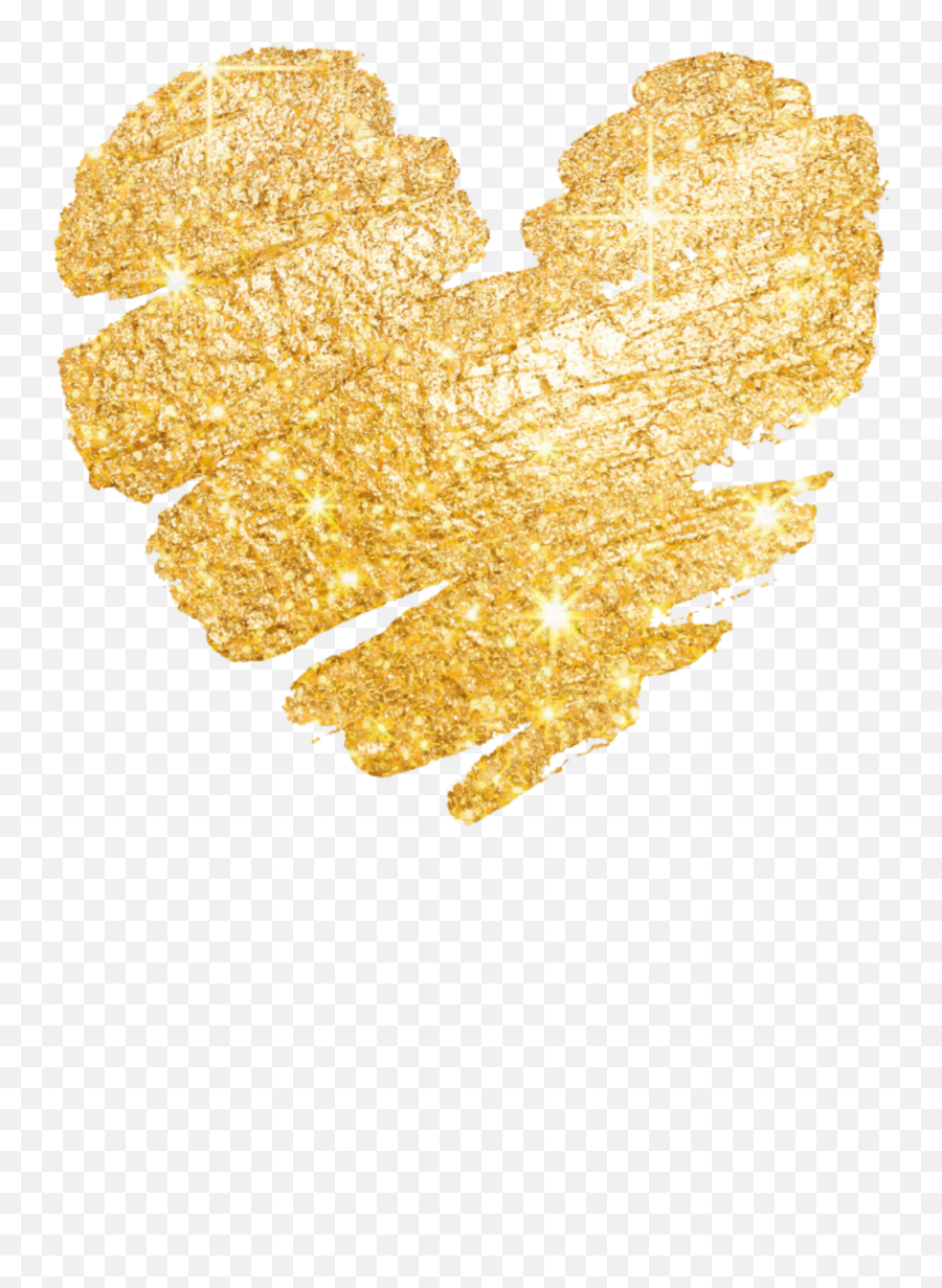 Download Heart Gold Glitter Paint Freetoedit - Heart Gold Paint Heart Png,Glitter Png Transparent