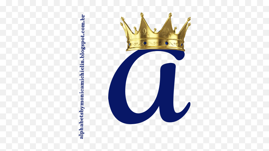 Monica Michielin Alfabetos Coroa Dourada Alfabeto Em Png - King Crown Effect In Picsart,Coroa Png