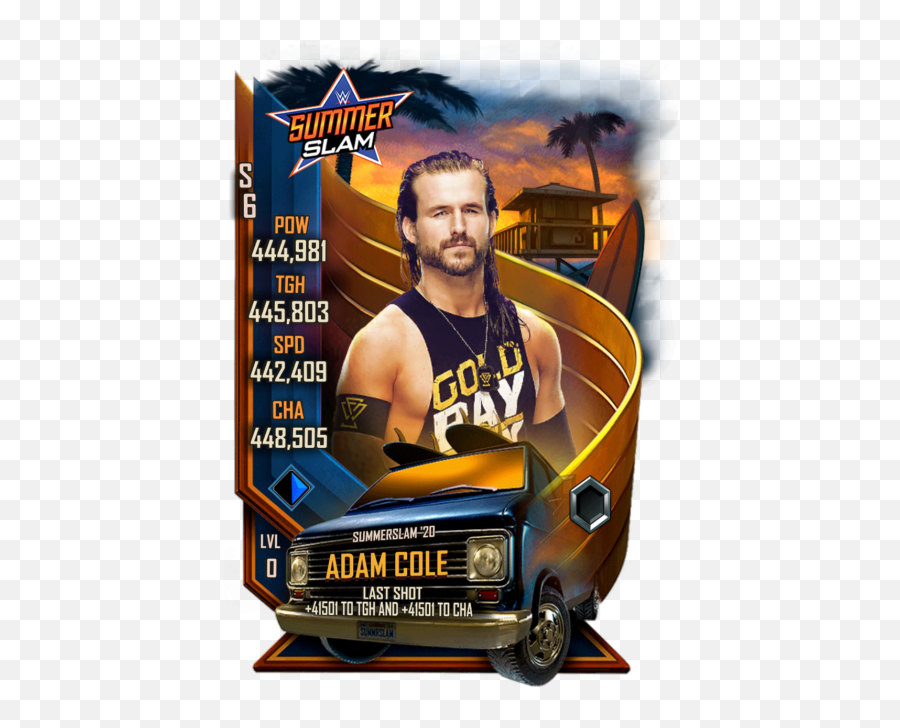 Adam Cole - Wwe Supercard Season 4 Debut Wwe Supercard Summerslam 20 Supercard Card Png,Adam Cole Png