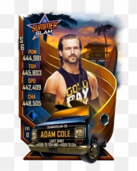 Adam Cole - Wwe Supercard Season 4 Debut Wwe Supercard Summerslam 20 Supercard Card Png,Adam Cole Png