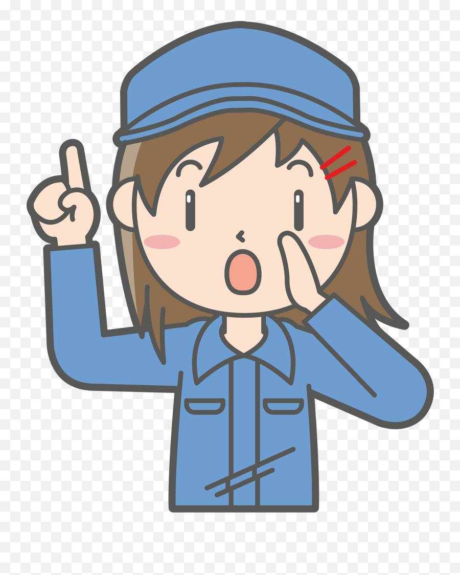 Factory Worker Is Calling Clipart - Cartoon Factory Worker Clipart Png, Factory Png - free transparent png images 