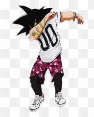 Goku Is Dab Throw Pillow - png