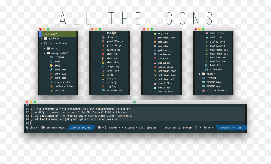 All The Icons - Vertical Png,Atom Icon Package