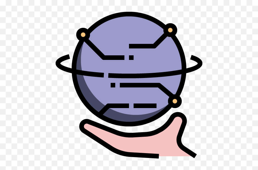 Connection Ar Virtual World Hand Icon - Dot Png,Hand Icon Circle