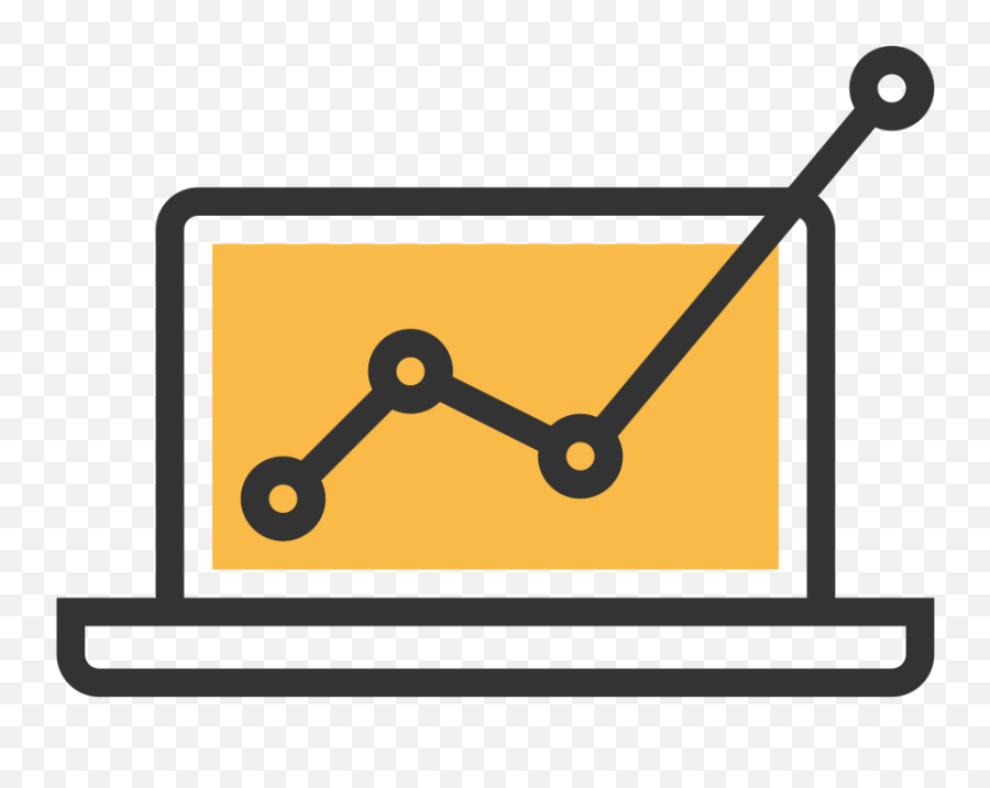 Business And Finance Stats Graph Diagram Laptop Chart - Business Profits Png,Flat Graph Icon