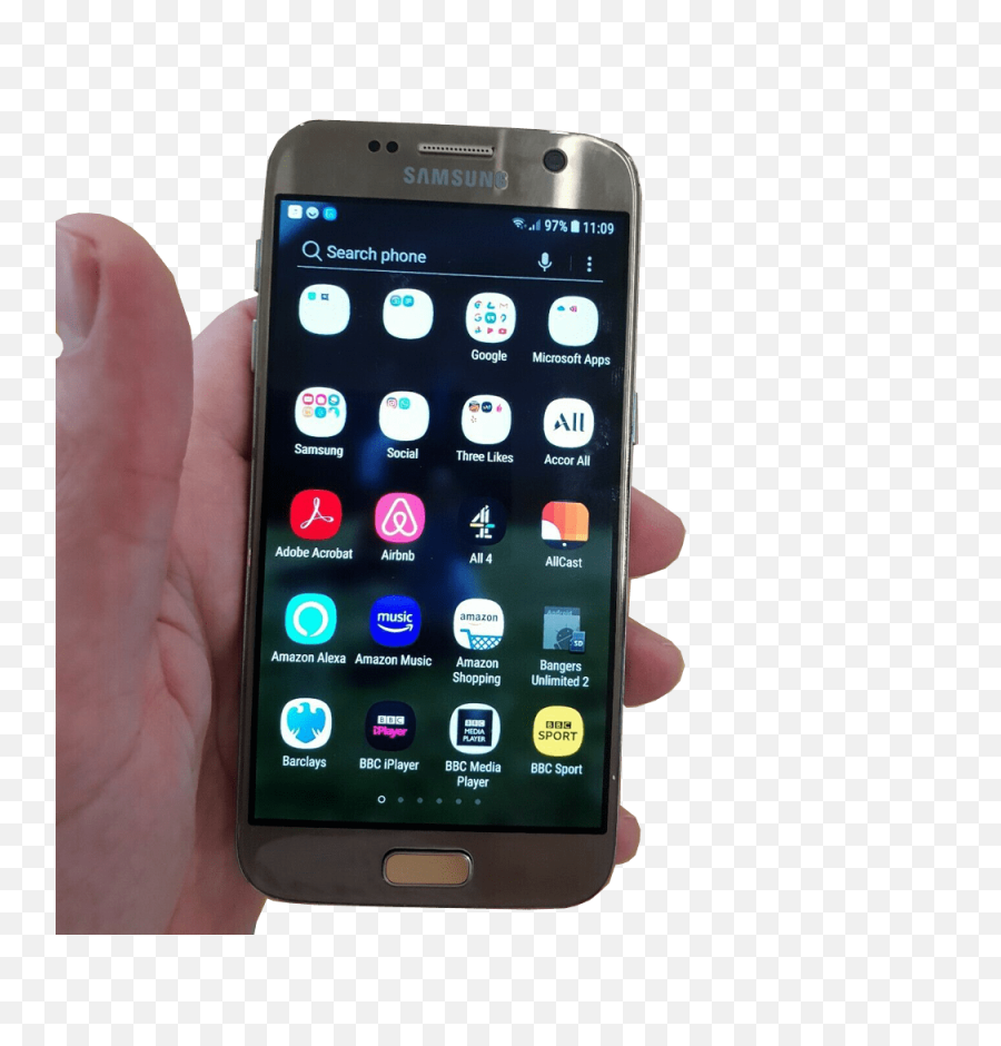 Samsung Galaxy Phone In Hand No - Iphone Png,Phone Transparent Background