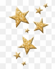 Stars Goldenstars Glitter - Transparent Background png