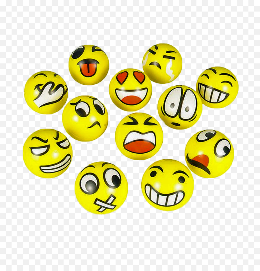 Emoticon 3 Stress Ball Set Of 12 - Emoji Balls Png,Grin Icon