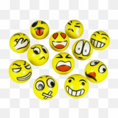 Emoticon 3 Stress Ball Set Of 12 - Emoji Balls Png,Grin Icon