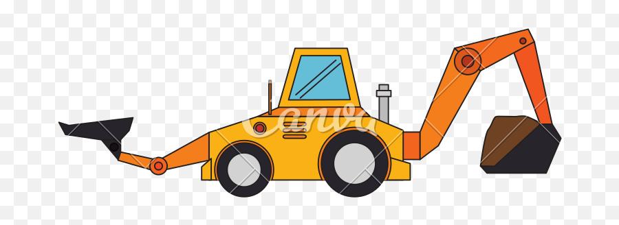 Excavator Construction Isolated Icon - Bulldozer 800x800 Vertical Png,Bulldozer Icon