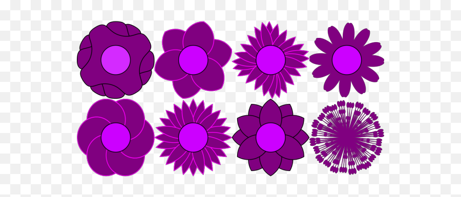 Set Of 15 Colorful Flower Shapes Png Svg Clip Art For Web - Coleccion De Acrilicos Nail Factory,Flower Icon Set