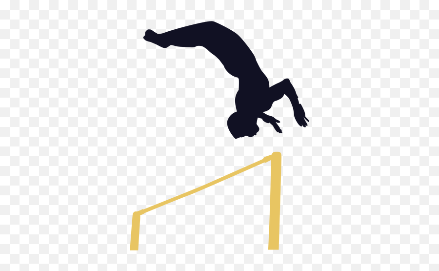 Gymnast Man Exercise Horizontal Bar Silhouette - Transparent 100 Metres Hurdles Png,Hurdle Png