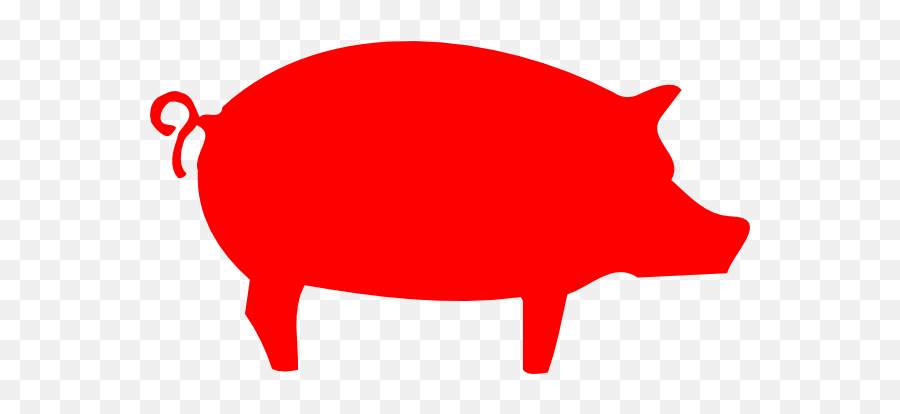 Vector Outline Pig Transparent Png - Red Pig Clipart,Pig Silhouette Png