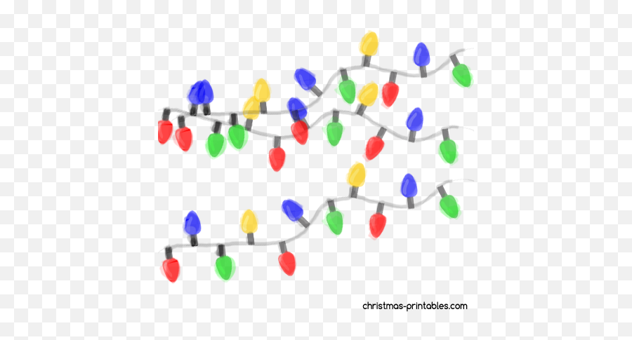 Free Watercolor Christmas Clipart And Elements - Christmas Lights Vine Clipart Png,Christmas Lights Clipart Png